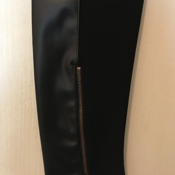 Black Nordstrom leggings with leather - Picture 3 of 4